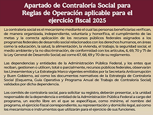 Aviso de Contraloría Social 2025