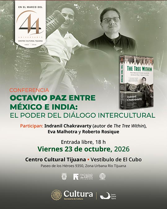 Conferencia<br>
Octavio entre México e India: el poder del diálogo intercultural